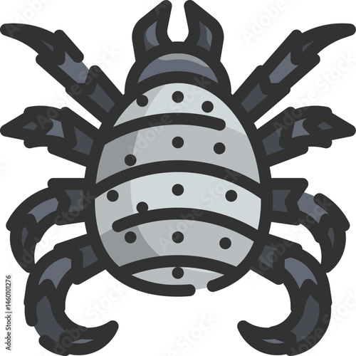 mite illustration on a white background     
