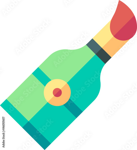 molotov cocktail illustration on a white background     