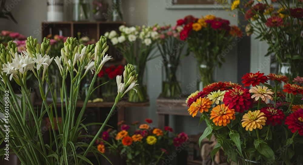 Fototapeta premium Flowers in a Shop