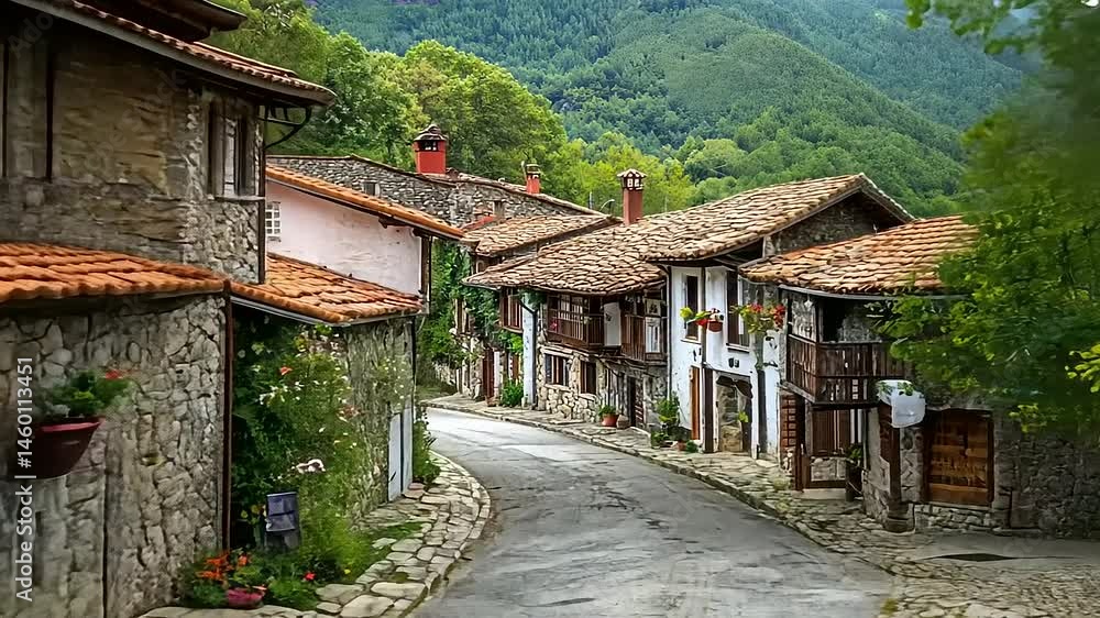 Charming Village Serenity: A Picturesque Journey Through Traditional Stone Architecture Charming Village Serenity: A Picturesque Journey Through Traditional Stone Architecture