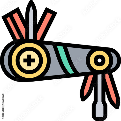 multitool illustration on a white background     