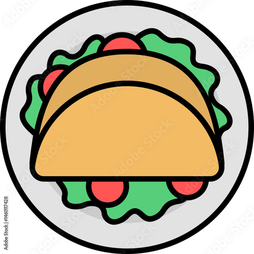 omelette illustration on a white background     