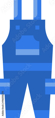 overalls illustration on a white background     