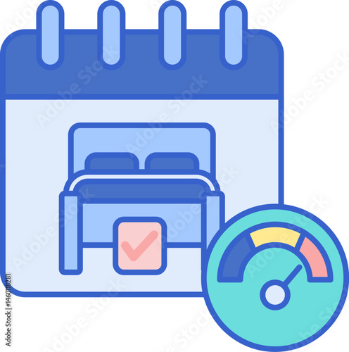 overbooked illustration on a white background     