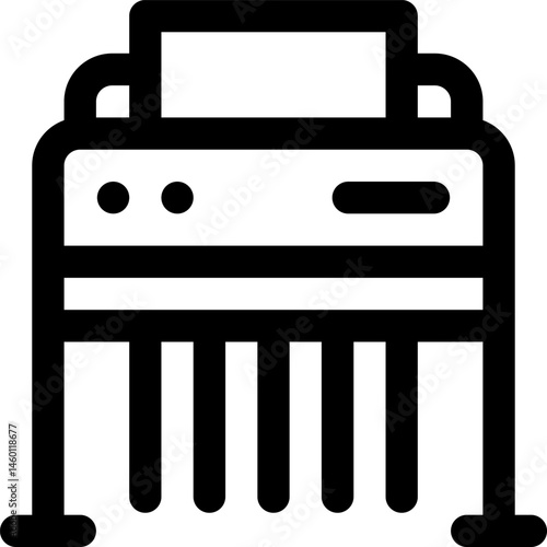 paper shredder illustration on a white background     