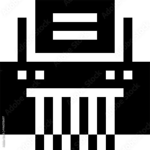 paper shredder illustration on a white background     
