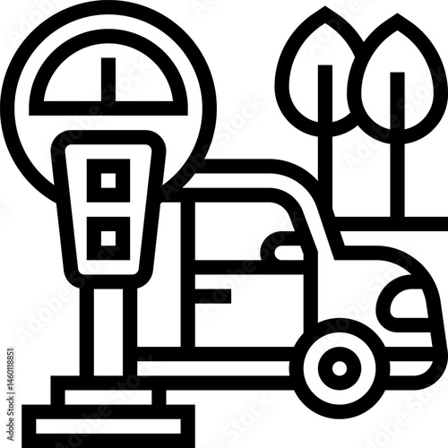 parking meter illustration on a white background     