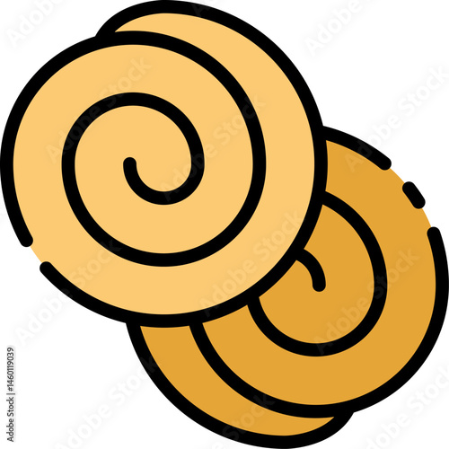 pastry illustration on a white background     