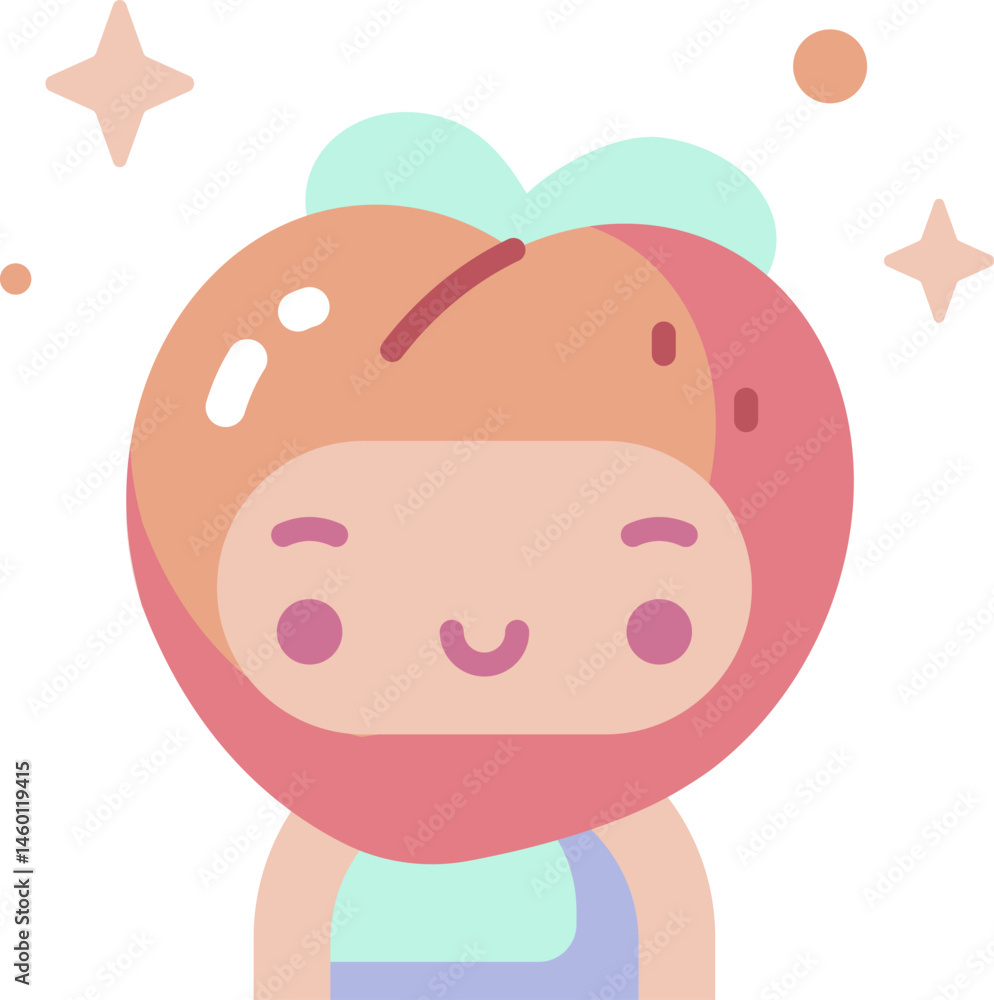 peach illustration on a white background peach illustration on a white background