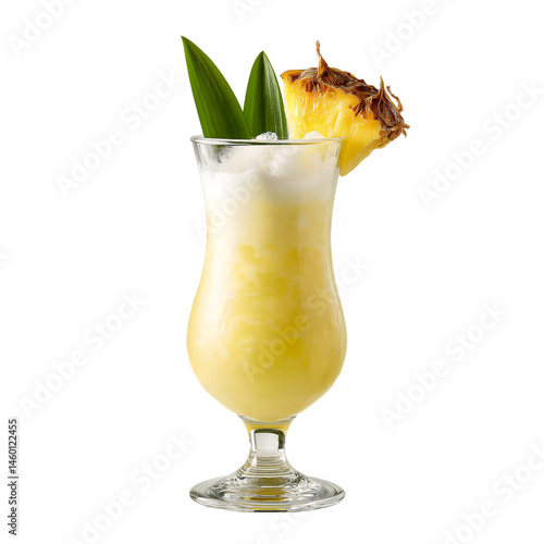 pina colada cocktail on transparent background
