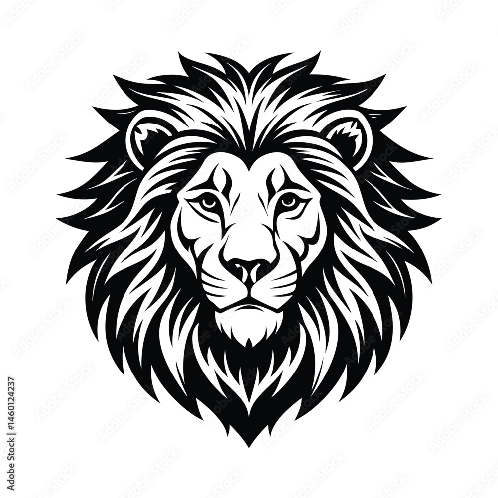 a clean minimal lion illustration vector art silhouette a clean minimal lion illustration vector art silhouette