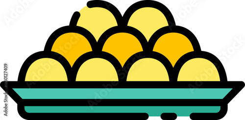 Puffs illustration on a white background     
