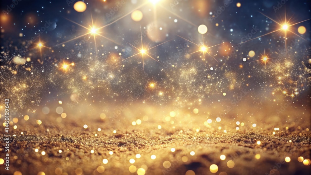 A twinkling, celestial backdrop with sparkling gold glitter and soft, warm lights, creating a magical, ethereal ambiance. A twinkling, celestial backdrop with sparkling gold glitter and soft, warm lights, creating a magical, ethereal ambiance.