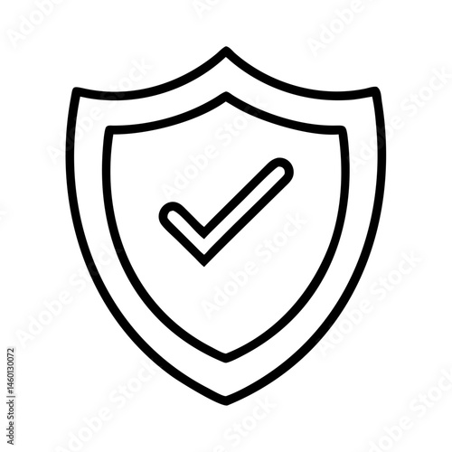 Shield icon with checkmark representing security and protection  