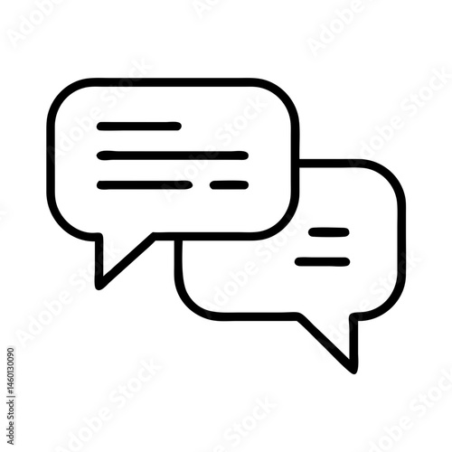Speech bubbles conveying dialogue and communication  