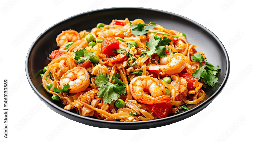 Delicious Shrimp Pad Thai Recipe A StepbyStep Guide with Images isolated on transparent background Delicious Shrimp Pad Thai Recipe A StepbyStep Guide with Images isolated on transparent background