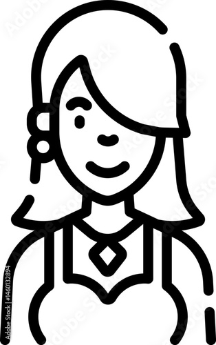 actress illustration on a white background     