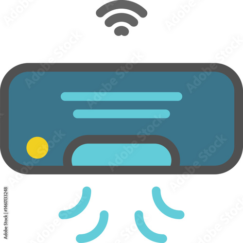 air conditioner illustration on a white background   