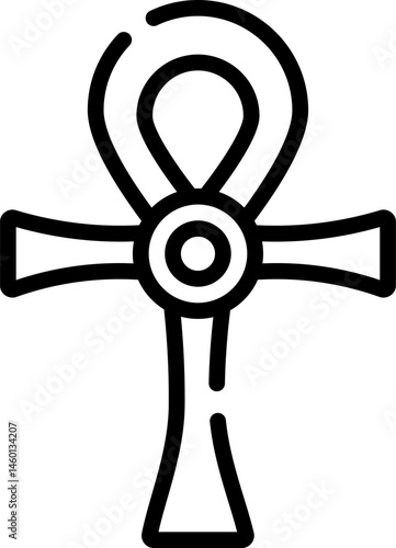 ankh illustration on a white background     