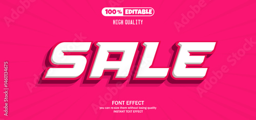 Sale text effect. Editable text effect