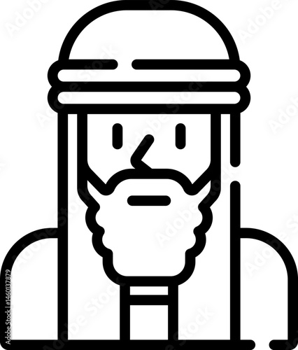 bedouin illustration on a white background     