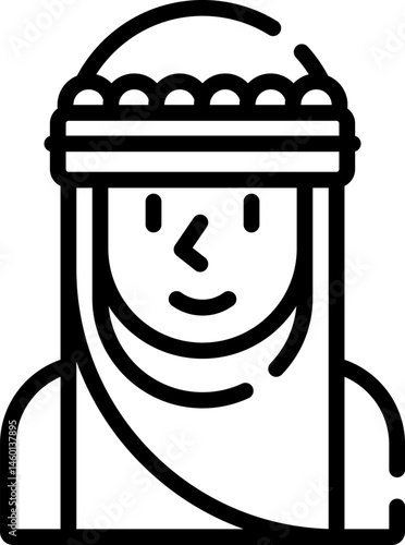 bedouin illustration on a white background     
