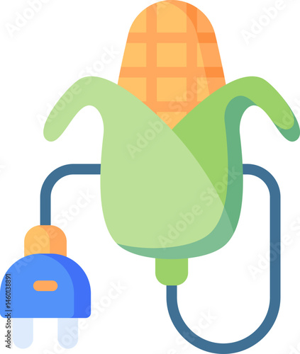 bioenergy illustration on a white background    