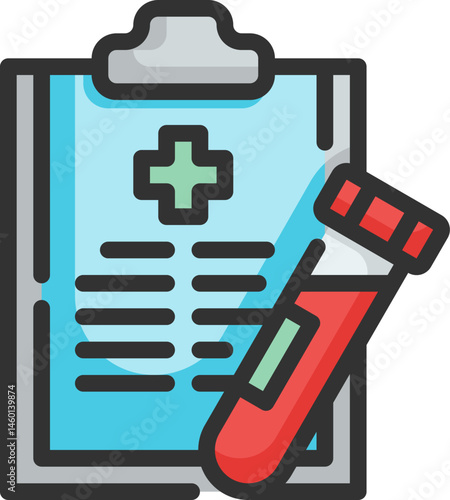 blood test illustration on a white background    
