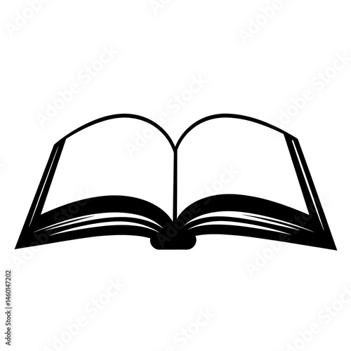 Open Book Graphic Illustration: Knowledge and Learning Represented with a Simple, Elegant, and Professional Design.
