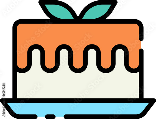 cheesecake illustration on a white background     