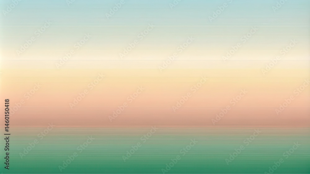 Obraz premium Abstract Gradient Background with Horizontal Blending of Blue, Yellow, Peach, and Green Tones