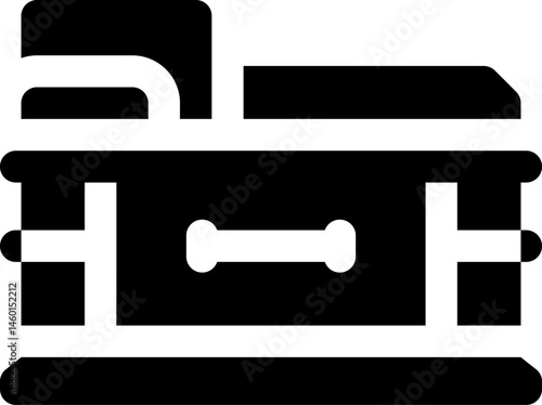 coffin illustration on a white background     