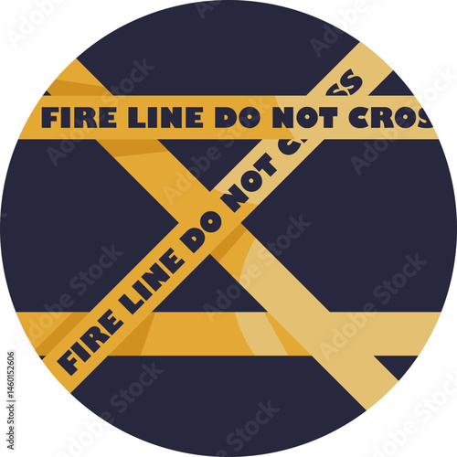 Fire containment barrier used by firefighters to stop the spread of wildfires.