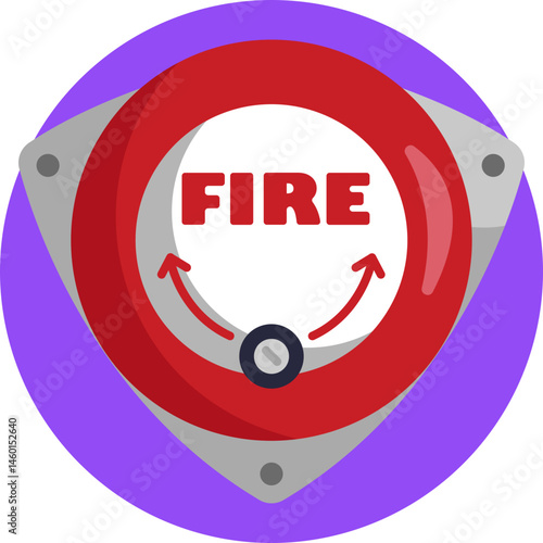 Fire Alarm: A device designed to detect smoke or fire and alert individuals with a loud sound or signal.