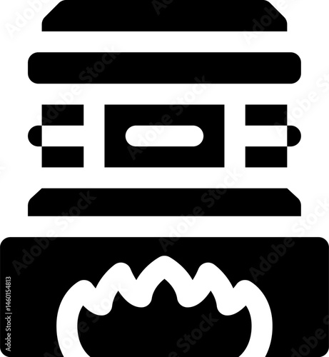 cremation illustration on a white background     