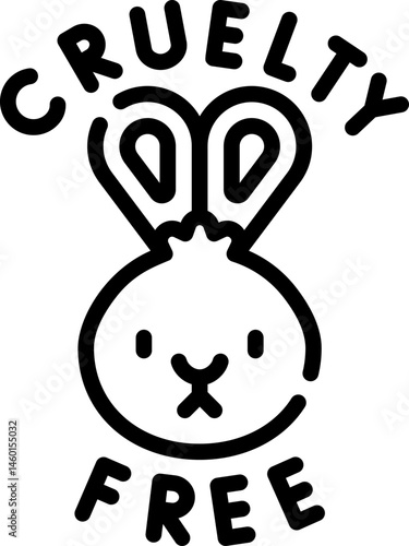 cruelty free illustration on a white background     