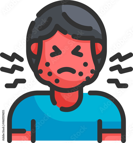 edema illustration on a white background    