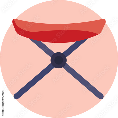 Folding chair commonly used by anglers for comfort during long fishing sessions.