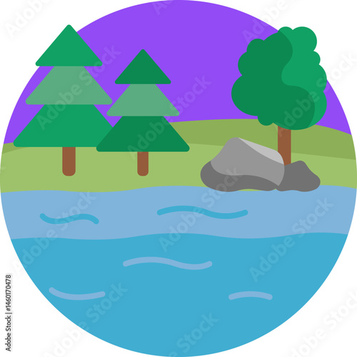 A natural water source, perfect for casting lines and enjoying peaceful fishing experiences.