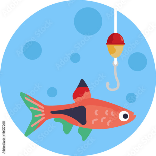 A fishing tool designed to pierce the fish's mouth to secure it on the line.