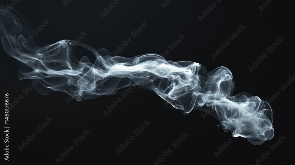 Fototapeta premium Abstract smoke swirls against a dark background
