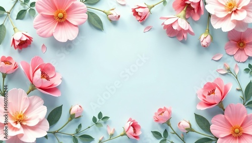 Subtle pastel floral motif repeats seamlessly for elegant social media profile , image, motif, repeat