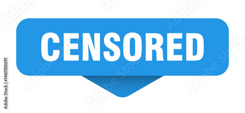 censored sticker. censored sign on transparent background