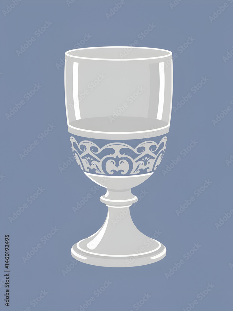 kiddush cup silver wine goblet vector art silhouette kiddush cup silver wine goblet vector art silhouette