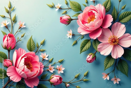 Delicate floral motif with intricate details, creating a soft and elegant wallpaper pattern , bloom, motif