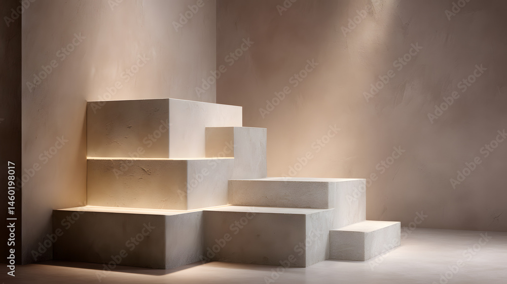 Modern Minimalist Concrete Step Platforms Architectural Design Modern Minimalist Concrete Step Platforms Architectural Design