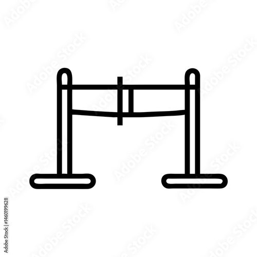 Hurdle obstacle for athletics training in minimalistic design  