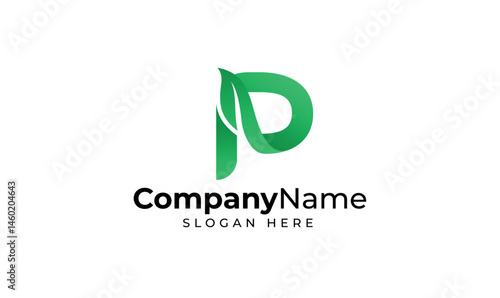 Letter P Leaf and Wellness Logo Free Download Letter P Leaf and Wellness Logo - GFXLoad