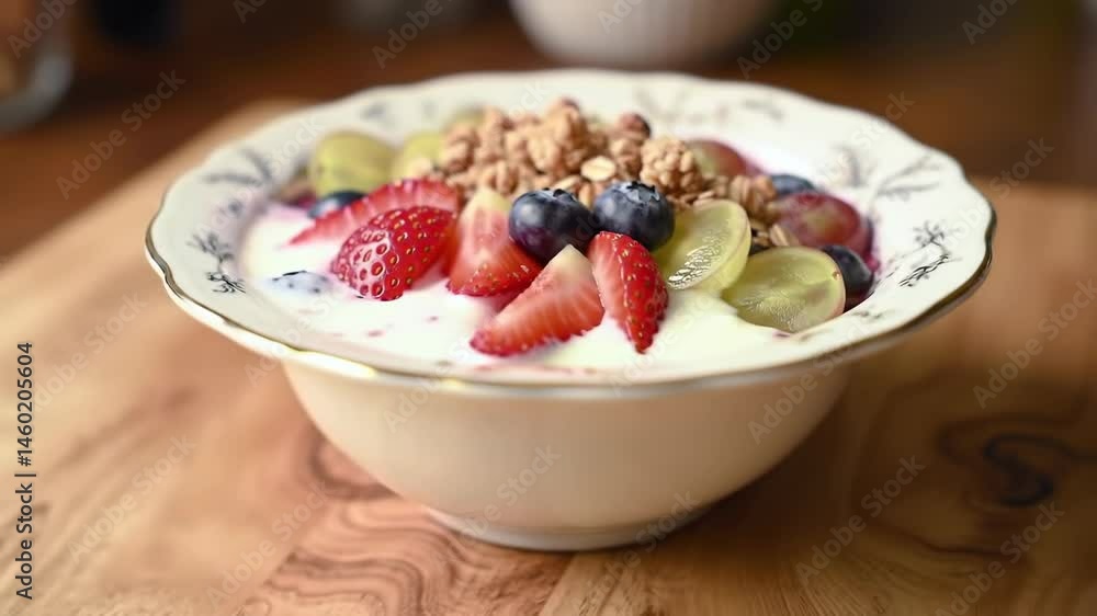 yogurt and muesli with berries yogurt and muesli with berries