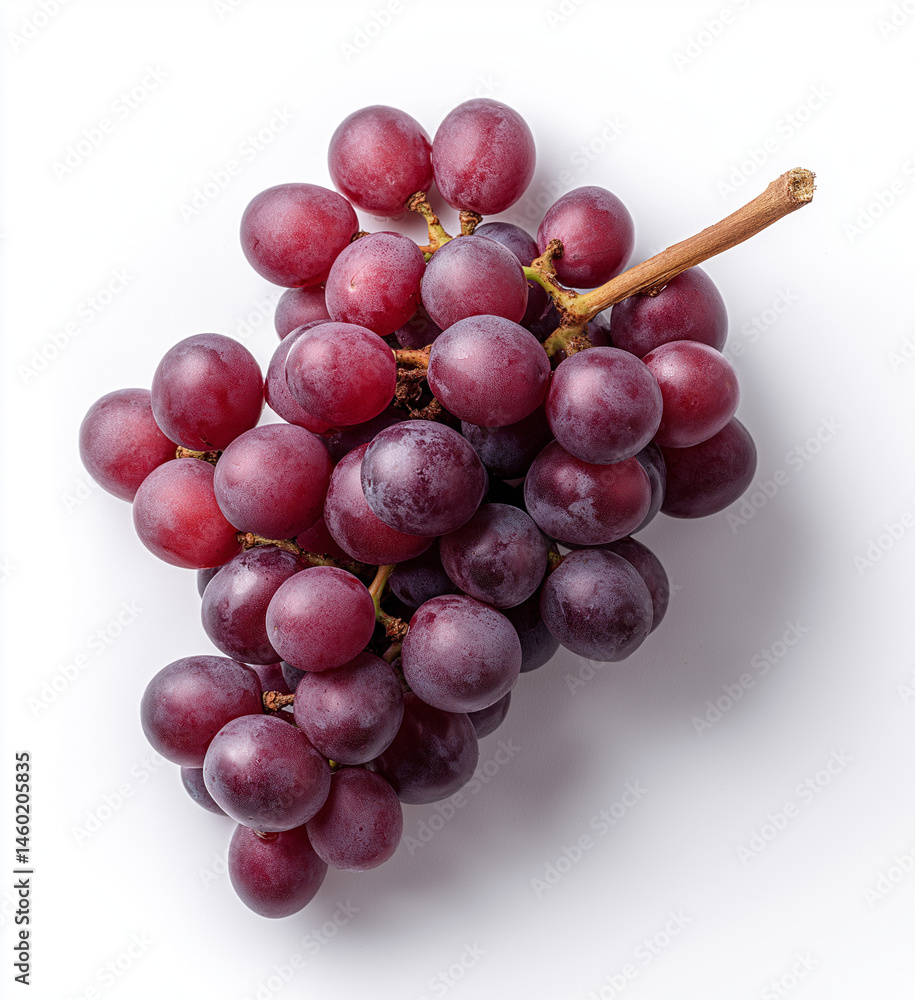 Fototapeta premium red grapes on a white background